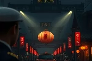 《深海回声》科幻剧封面，深潜器灯光照亮的幽暗海沟